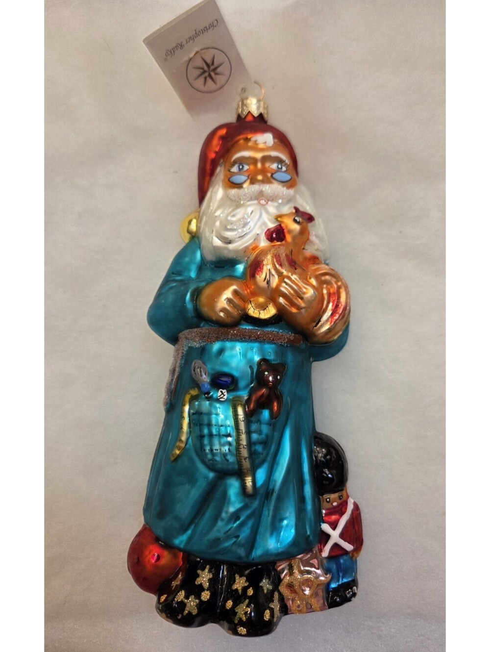 Vintage 1996 Christopher Radko Toy Tinker Handpainted Glass Ornament, Mint w/Tag